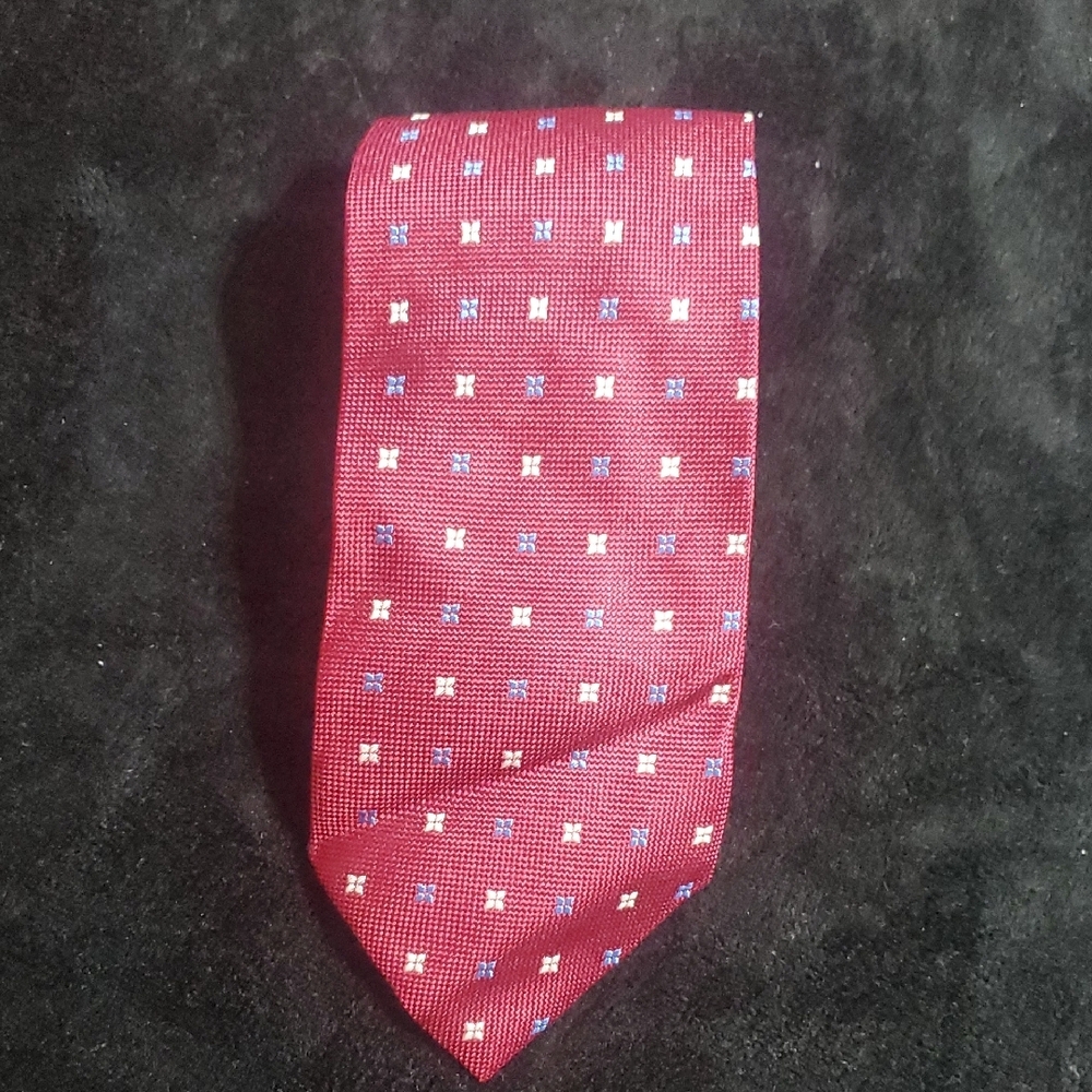 NWOT Lands' End Red and Blue Classic Tie